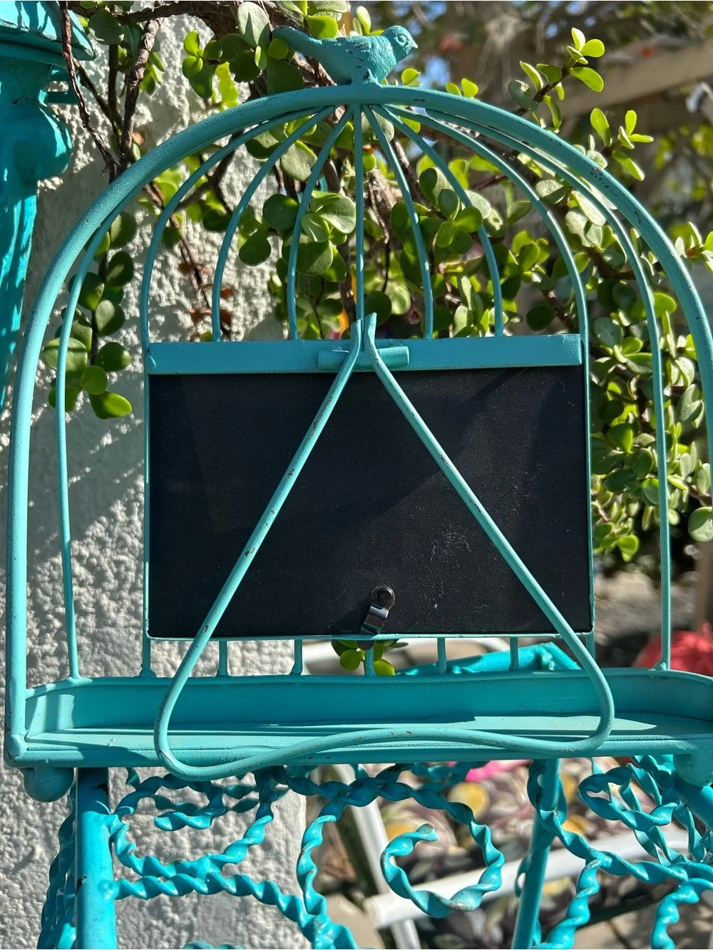 Darling Teal Birdcage Photo Frame